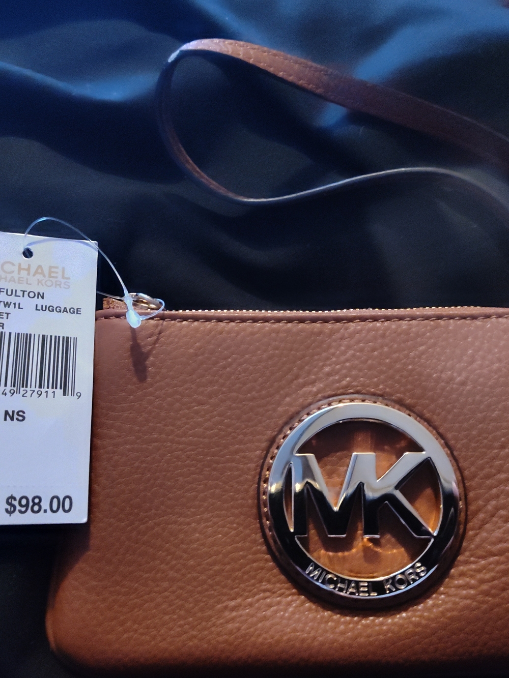 Michael Kors Tan Fulton Pebbled Leather Crossbody
